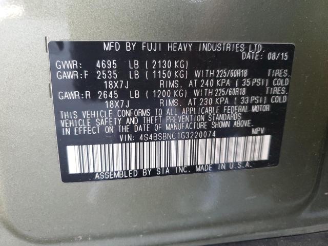 2016 SUBARU OUTBACK 2. - 4S4BSBNC1G3220074