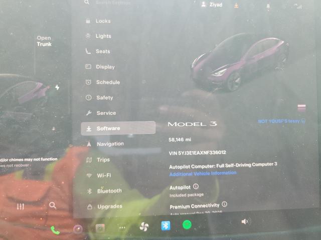 2022 TESLA MODEL 3 5YJ3E1EAXNF336012