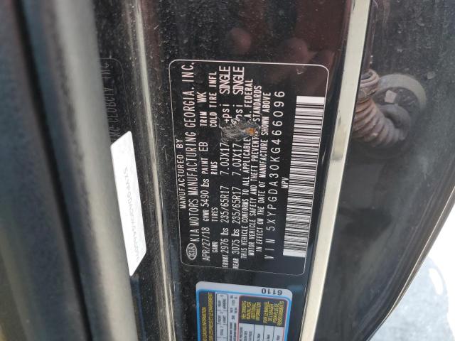 2019 KIA SORENTO L 5XYPGDA30KG466096