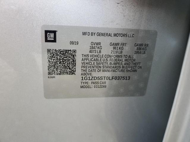 2020 CHEVROLET MALIBU 1G1ZD5ST0LF037513