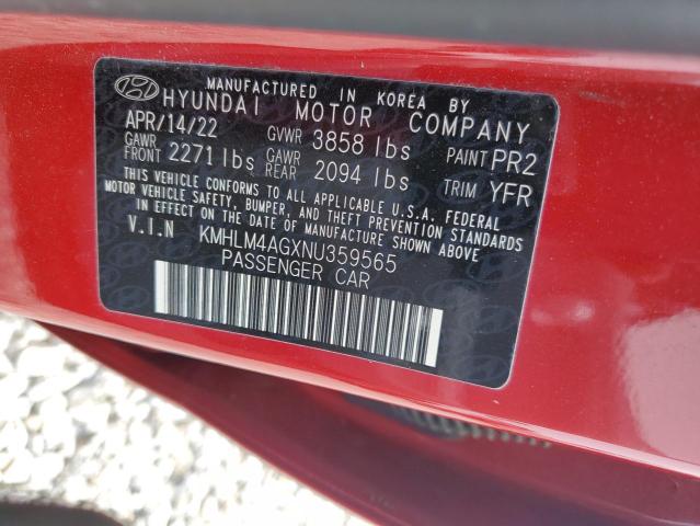 2022 HYUNDAI ELANTRA KMHLM4AGXNU359565