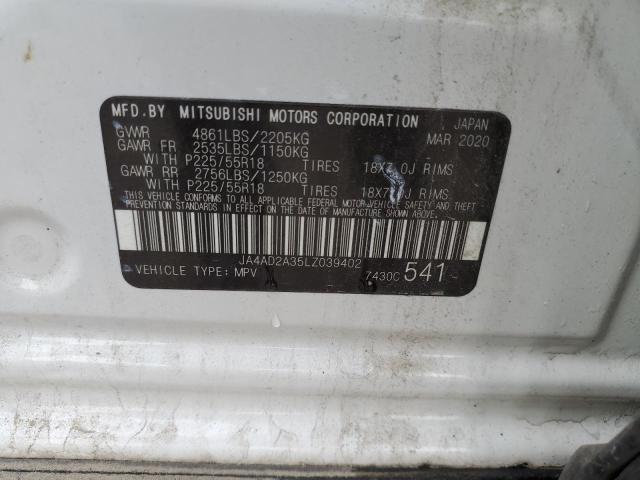 2020 MITSUBISHI OUTLANDER JA4AD2A35LZ039402
