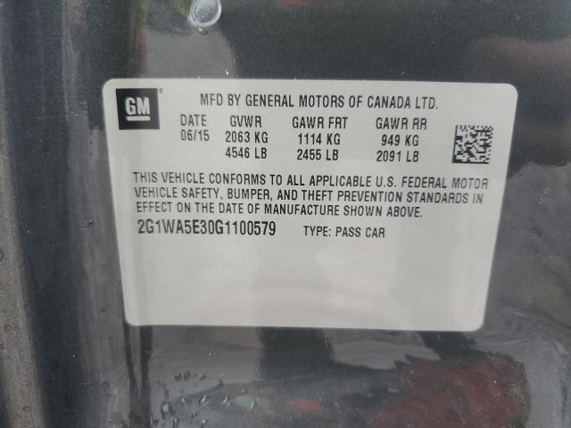 2016 CHEVROLET IMPALA LIM 2G1WA5E30G1100579
