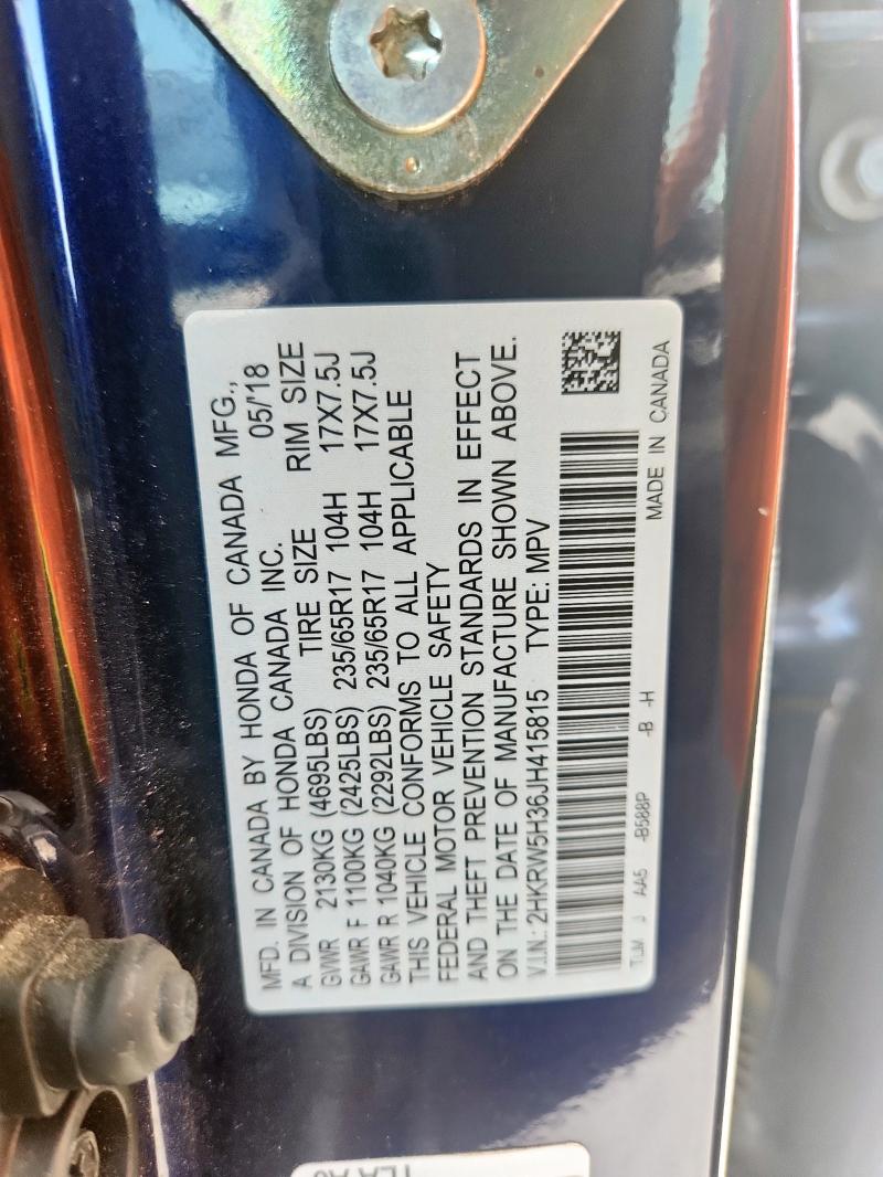 2018 HONDA CR-V LX 2HKRW5H36JH415815