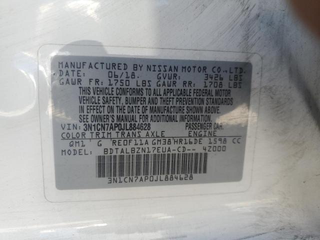 2018 NISSAN VERSA - 3N1CN7AP0JL884628