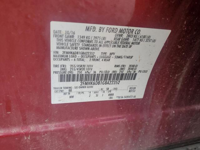 2016 FORD FLEX LIMIT 2FMHK6D81GBA22352