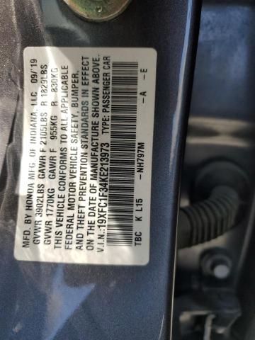 2019 HONDA CIVIC EX - 19XFC1F34KE213973