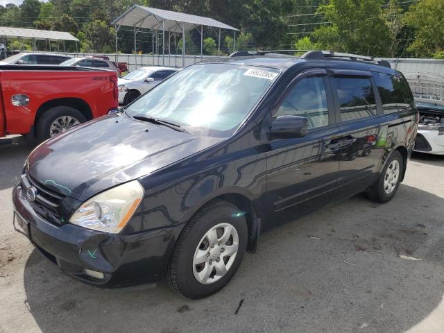 KIA SEDONA EX 2008 black  gas KNDMB233186210645 photo #1