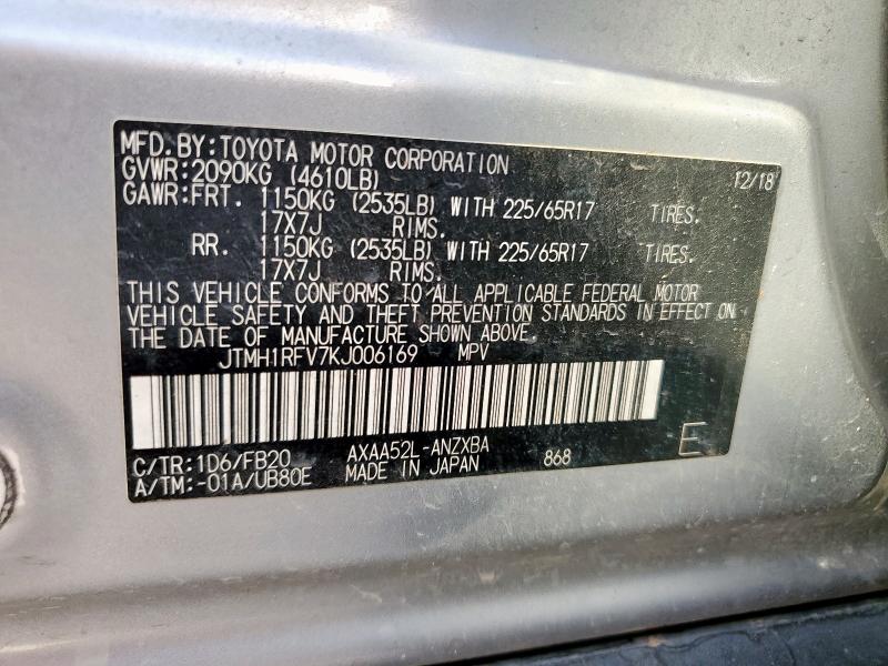 2019 TOYOTA RAV4 LE - JTMH1RFV7KJ006169
