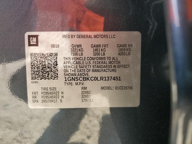 2020 CHEVROLET TAHOE C150 1GNSCBKC0LR137451