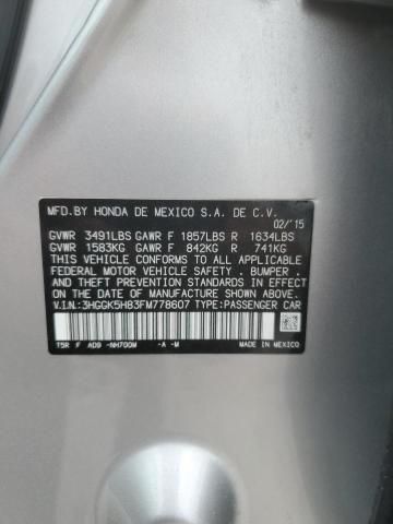 2015 HONDA FIT EX 3HGGK5H83FM778607