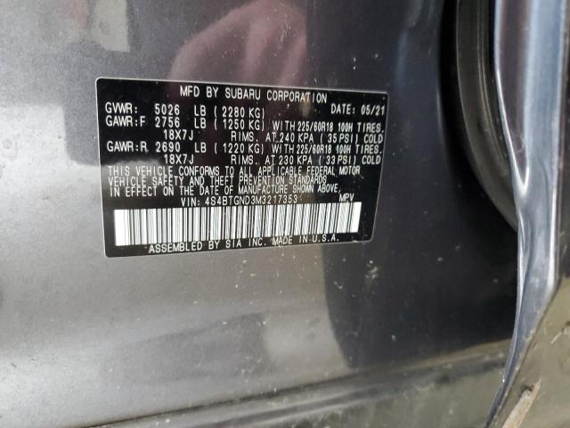 2021 SUBARU OUTBACK LIMITED XT 4S4BTGND3M3217353