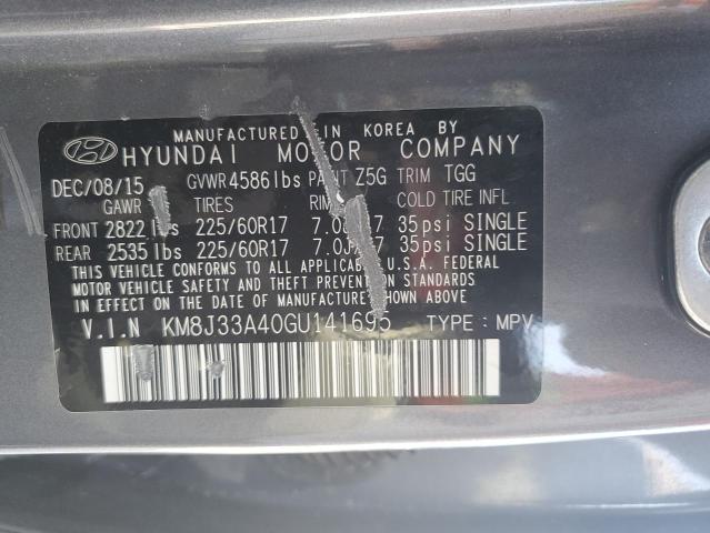 2016 HYUNDAI TUCSON LIMITED KM8J33A40GU141695