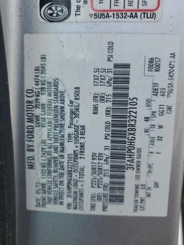 2011 FORD FUSION SE - 3FAHP0HGXBR322105