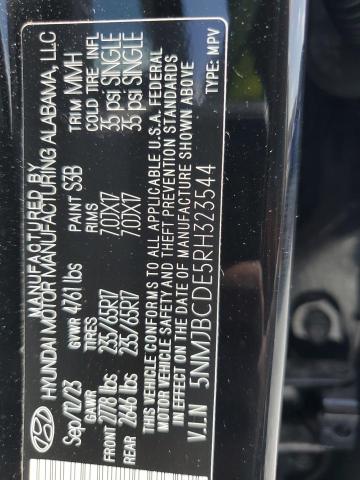 2024 HYUNDAI TUCSON SEL 5NMJBCDE5RH323544