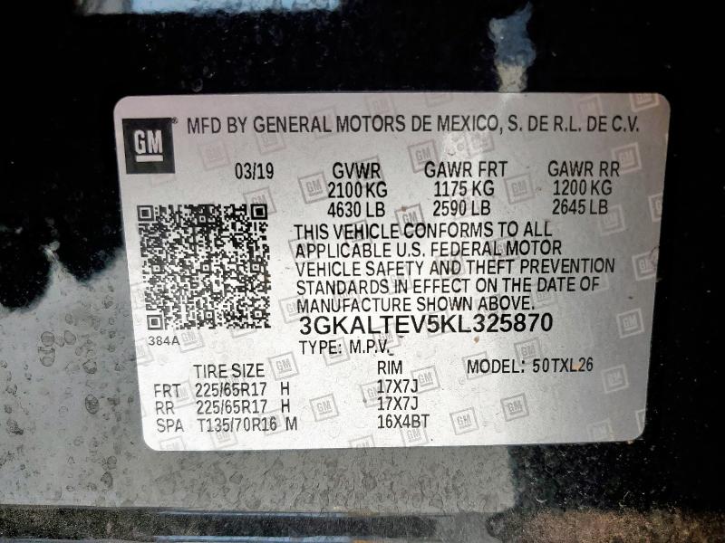 2019 GMC TERRAIN SL 3GKALTEV5KL325870