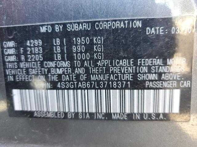 2020 SUBARU IMPREZA 4S3GTAB67L3718371