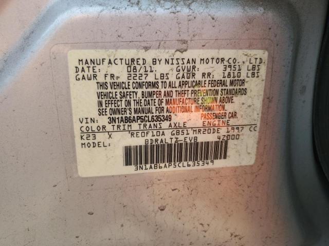 2012 NISSAN SENTRA 2.0 - 3N1AB6AP5CL635349