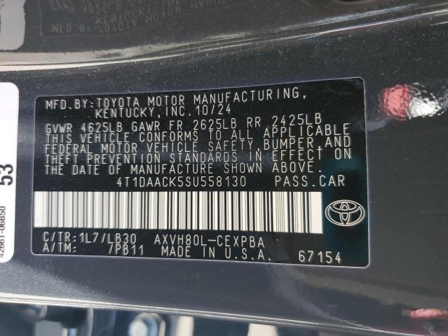 2025 TOYOTA CAMRY XSE 4T1DAACK5SU558130