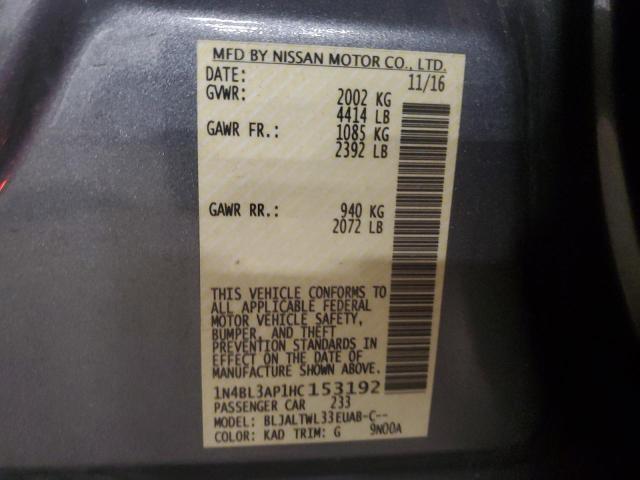 2017 NISSAN ALTIMA 3.5 1N4BL3AP1HC153192