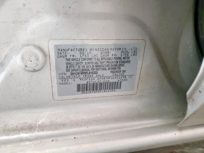 2015 NISSAN VERSA S - 3N1CN7AP0FL815333