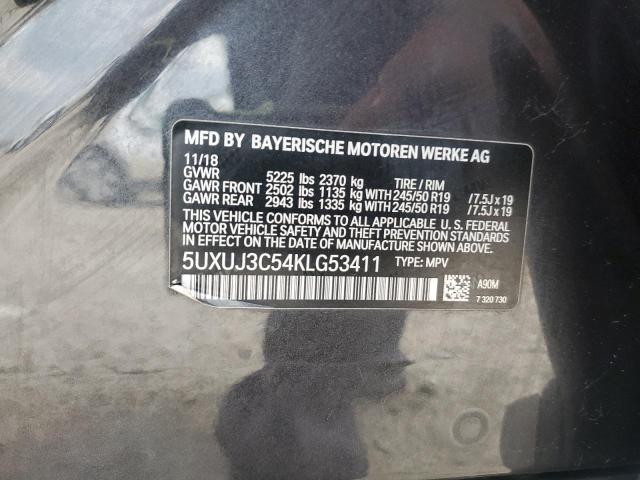 2019 BMW X4 XDRIVE3 5UXUJ3C54KLG53411