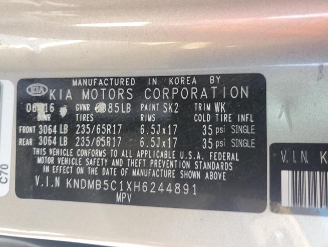 2017 KIA SEDONA LX - KNDMB5C1XH6244891