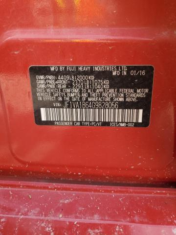 2016 SUBARU WRX JF1VA1B64G9828056