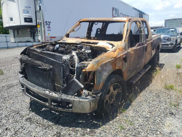 FORD F350 SRW S 2008 white crew pic diesel 1FTWW31RX8EE28616 photo #1