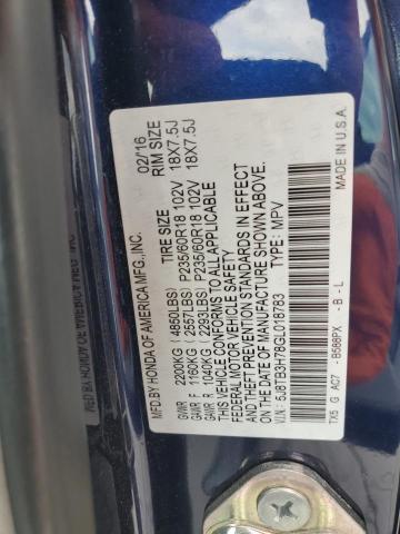 2016 ACURA RDX ADVANC 5J8TB3H78GL018783