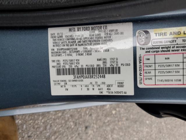 2011 FORD FUSION SEL #3287500995