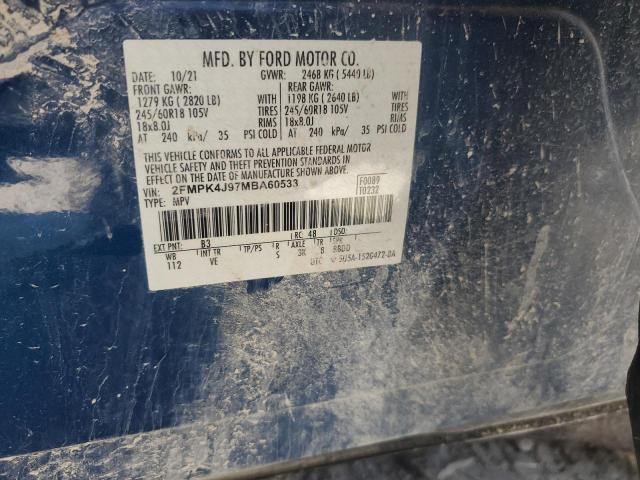 2021 FORD EDGE SEL - 2FMPK4J97MBA60533