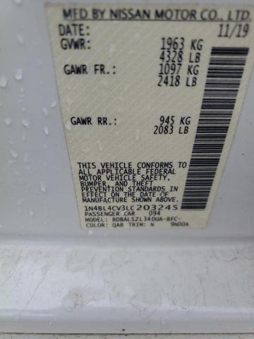 2020 NISSAN ALTIMA SR 1N4BL4CV3LC203245