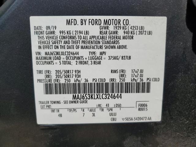 2020 FORD ECOSPORT T MAJ6S3KLXLC324644