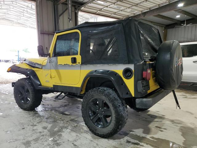 JEEP WRANGLER / 2002 yellow  gas 1J4FA49S02P730417 photo #3