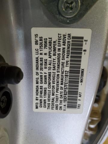 2015 HONDA CIVIC LX - 19XFB2F57FE111812