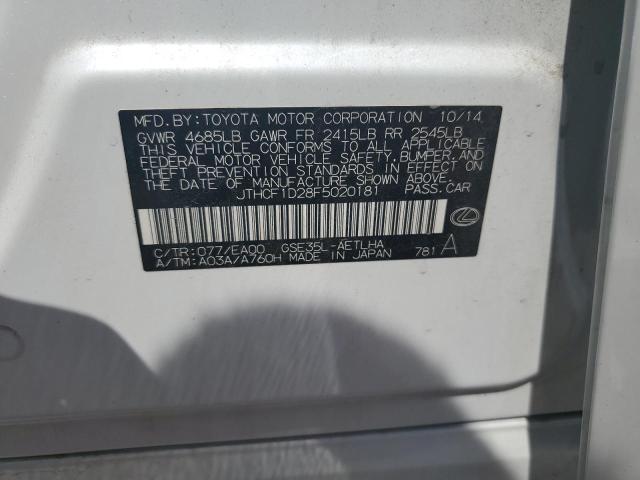 2015 LEXUS IS 250 JTHCF1D28F5020181