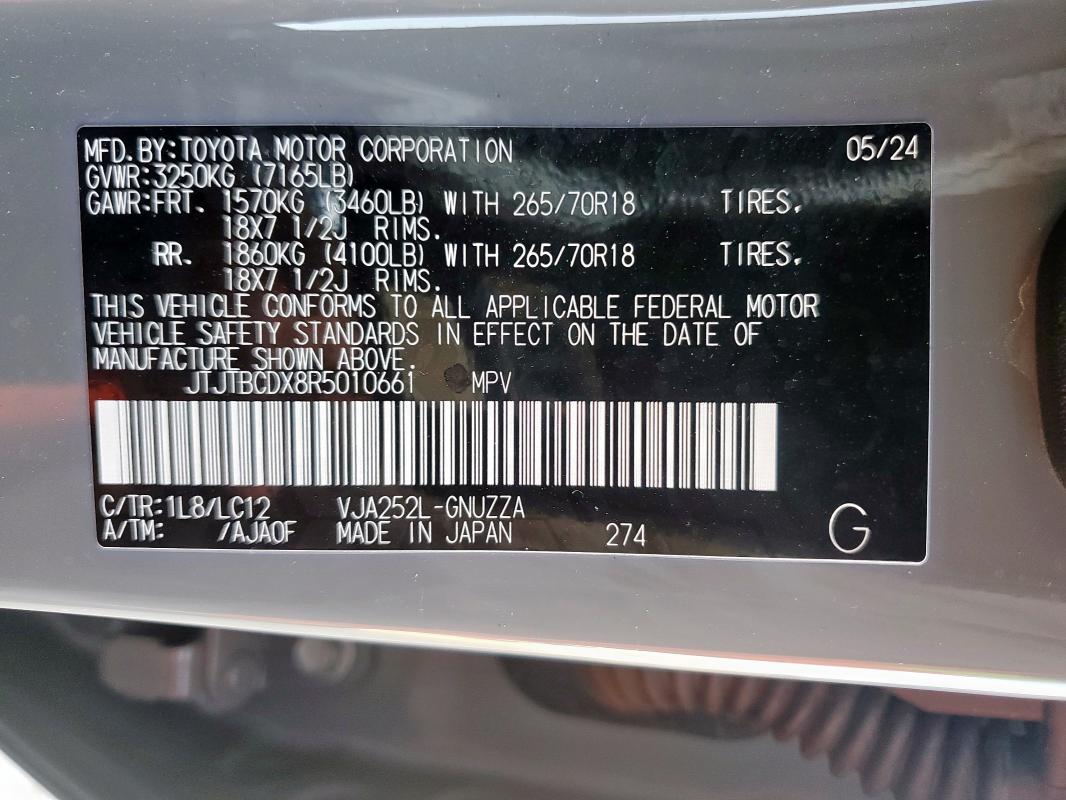 2024 LEXUS GX 550 PRE JTJTBCDX8R5010661
