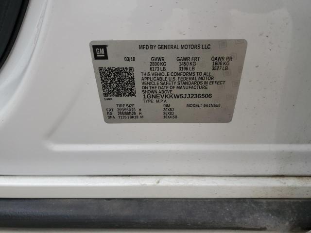 2018 CHEVROLET TRAVERSE H 1GNEVKKW5JJ236506
