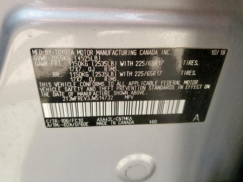 2018 TOYOTA RAV4 ADVEN - 2T3WFREV3JW514732