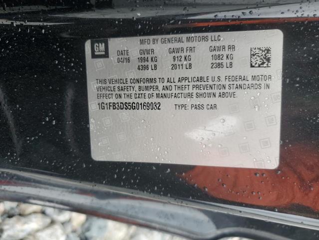 2016 CHEVROLET CAMARO LT 1G1FB3DS5G0169032