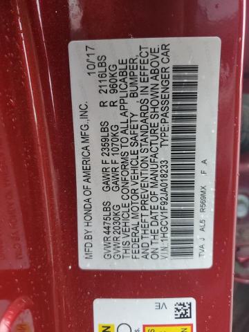 2018 HONDA ACCORD TOU - 1HGCV1F92JA018233