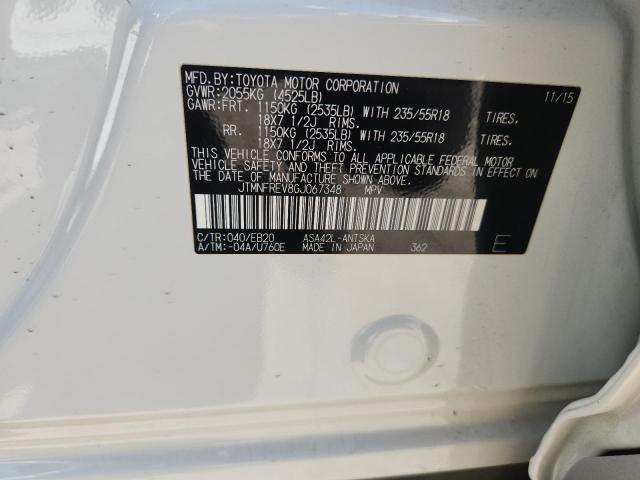 2016 TOYOTA RAV4 SE JTMNFREV8GJ067348
