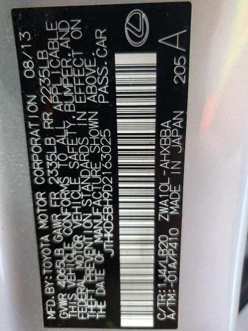 2013 LEXUS CT 200 - JTHKD5BH9D2163025