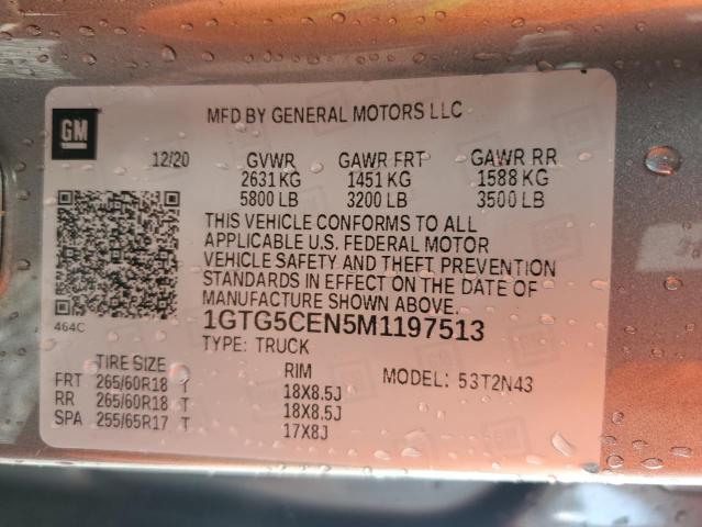 2021 GMC CANYON ELE 1GTG5CEN5M1197513