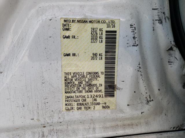2017 NISSAN ALTIMA 2.5 - 1N4AL3AP0HC132491
