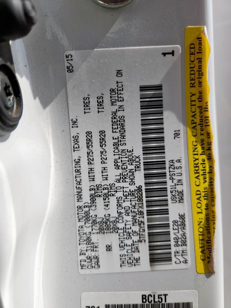 5tfgy5f18fx188206 - 2015 Toyota tundra crewmax 1794 - #59202555