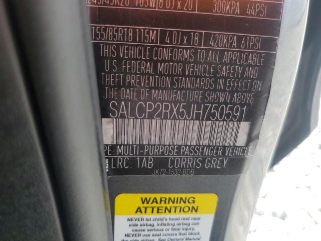 2018 LAND ROVER DISCOVERY SALCP2RX5JH750591