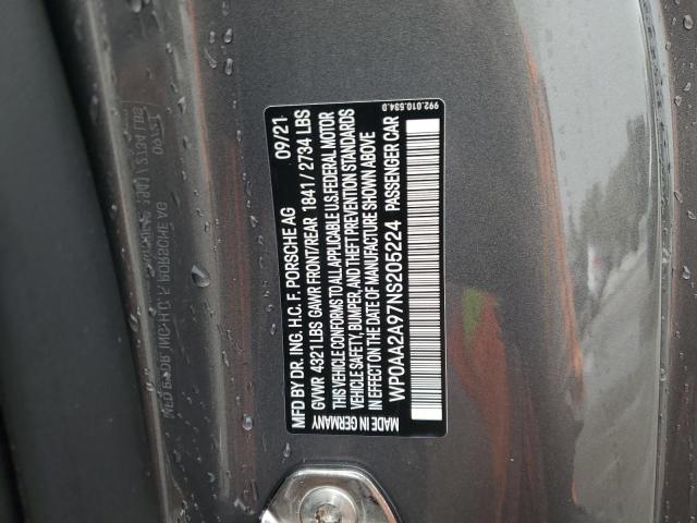 2022 PORSCHE 911 CARRER WP0AA2A97NS205224