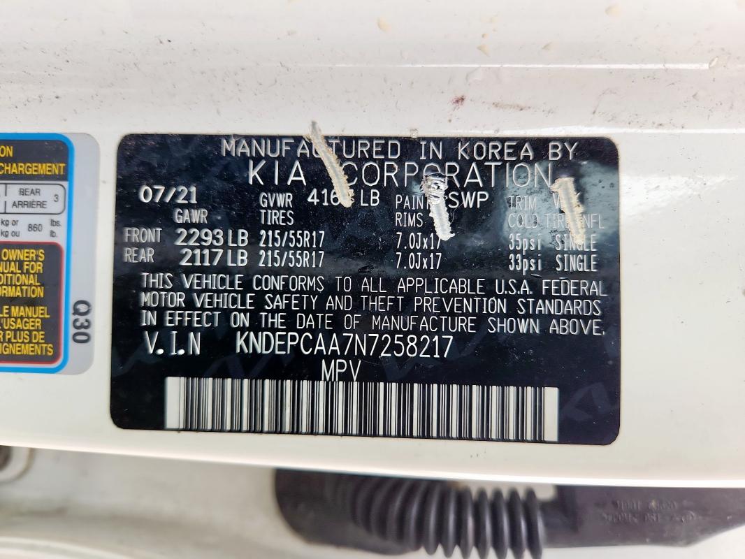 2022 KIA SELTOS LX KNDEPCAA7N7258217